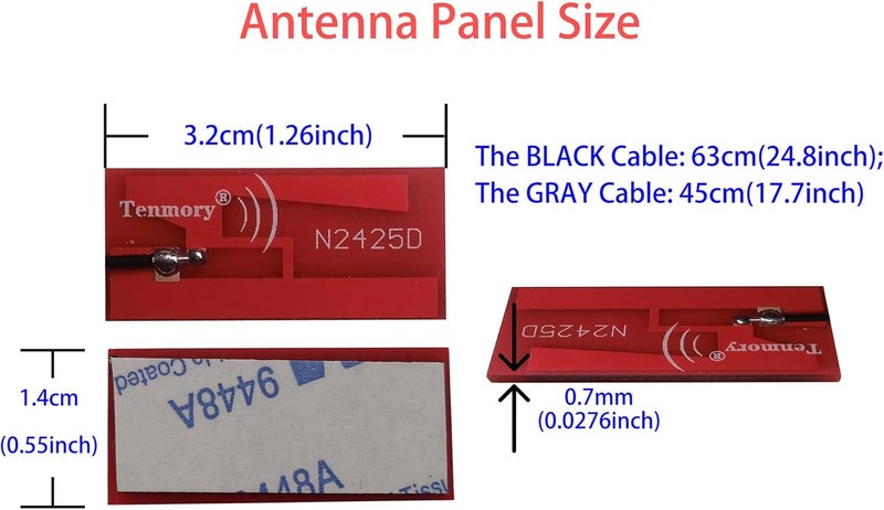 Tenmory U.FL Internal Antenna 2.4GHz 5GHz 3dBi Laptop WiFi Antennas for Mini PCIe 3160 7260 6235 - Image 2